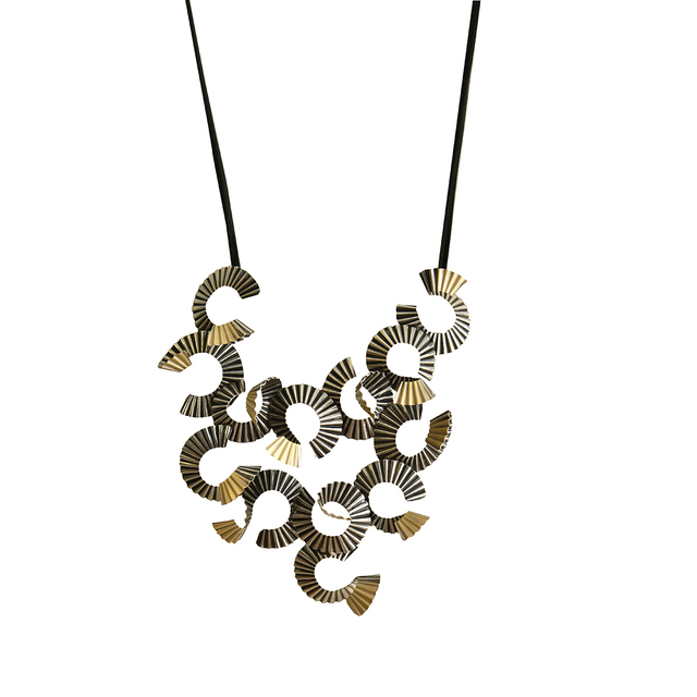 Women's Handmade Necklace KO5062-OG EXNOVO Bronze-Oxidation-Gold Plating