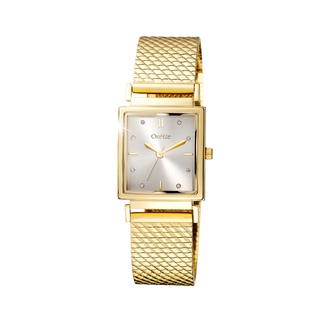 Women's Watch Influence 11X05-00799 Oxette With Steel Gold Plated Mesh Band And Silver Dial