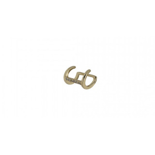 Women's Cuff Earrings Silver 925-Gold Plated White Zircon 8A-SC193-3 Prince
