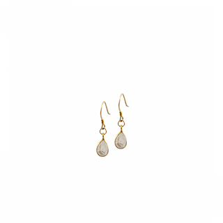 Women's Earrings Small Tear KRAMA JEWELS Silver 925-Gold Plated Briole Moonstone KS00293