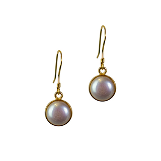Women's Earrings  KRAMA JEWELS Silver 925-Gold Plated Pearl KS01042