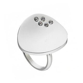 Γυναικείο Δαχτυλίδι Λευκά Κρύσταλλα Ατσάλι 316L N-02382 Artcollection