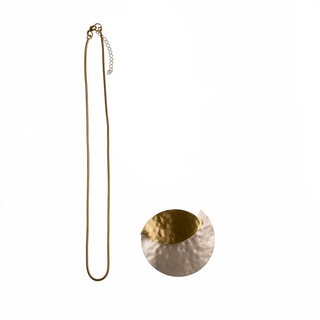 Women's Handmade Brooch-Necklace PIN3162 EXNOVO Bronze-Alpaca
