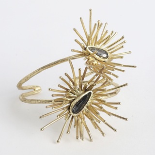 Women's Handmade Bracelet Leon | GB1642-101-305 Kalliope Brass-Crystals