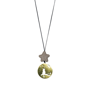 Women's Handmade  Necklace Cat KRAMA JEWELS Bronze ΚΜ15