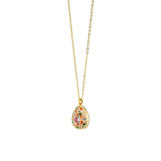 Women's Necklace Dreams 01X15-00425 Oxette Brass Gold Plated With Multicolored Zirconia